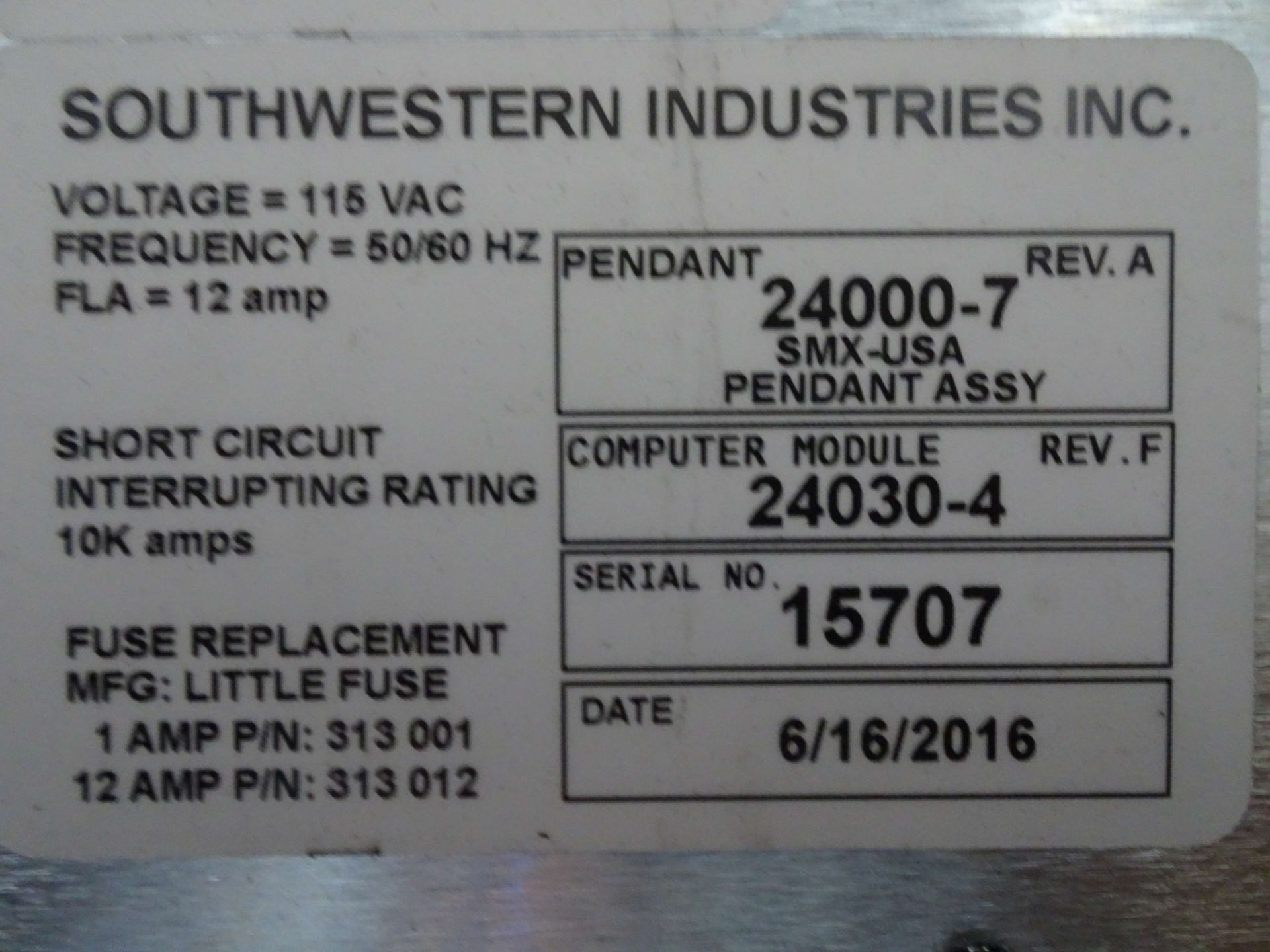2016 Southwestern Industries TRAK K3SX CNC Knee Mill - Image 7 of 11