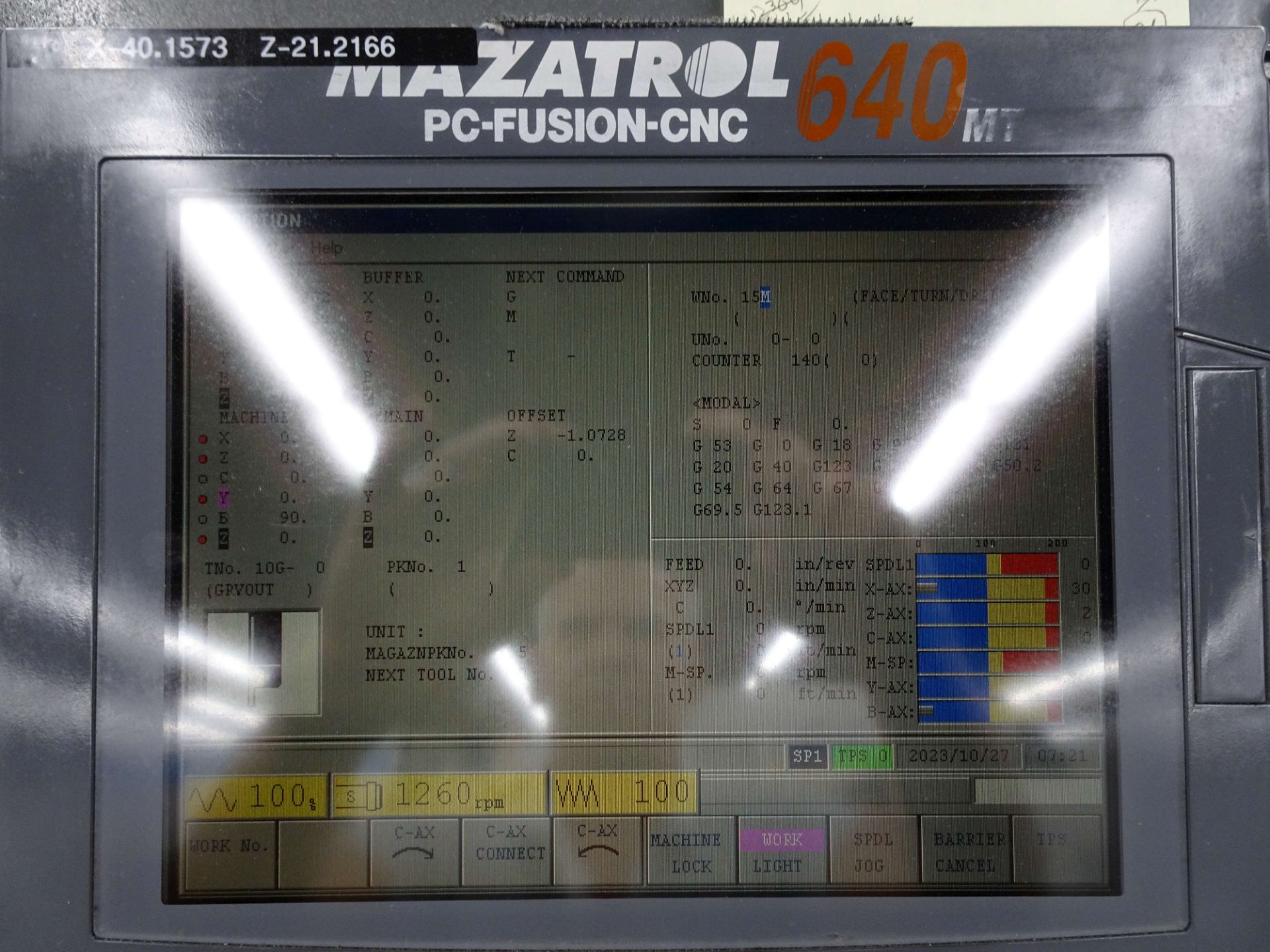 Mazak Integrex 200SY CNC Lathe, Mazatrol 640MT Control, - Image 6 of 21