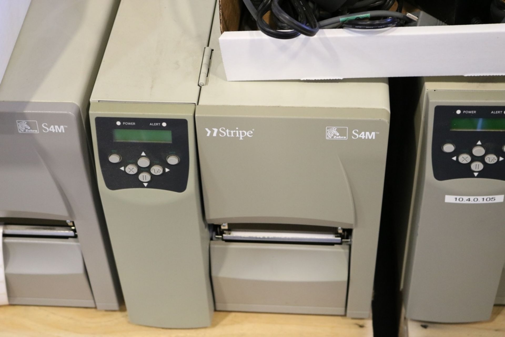 (2) Zebra Stripe S4m Label Printers w/ 2 Zebra Hand Scanners - Image 3 of 4