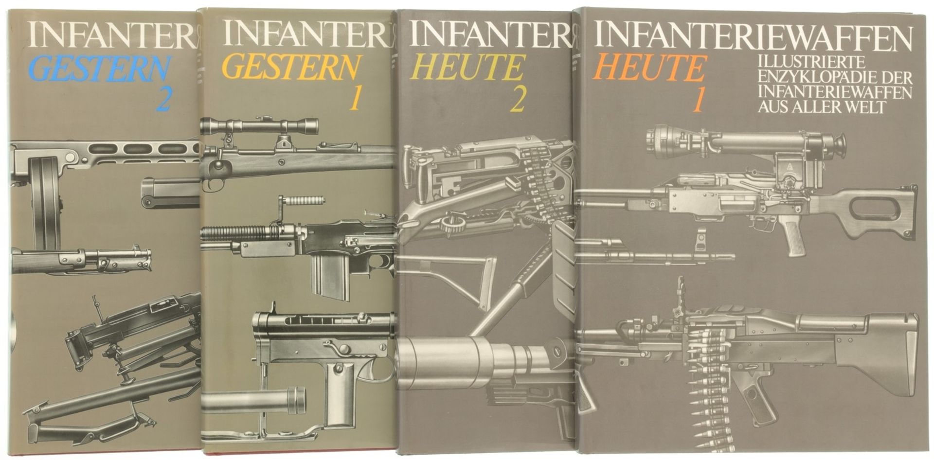 Konvolut von vier Büchern, Enzyklopädie der Infanteriewaffen 1918-1945 und 1945-1985