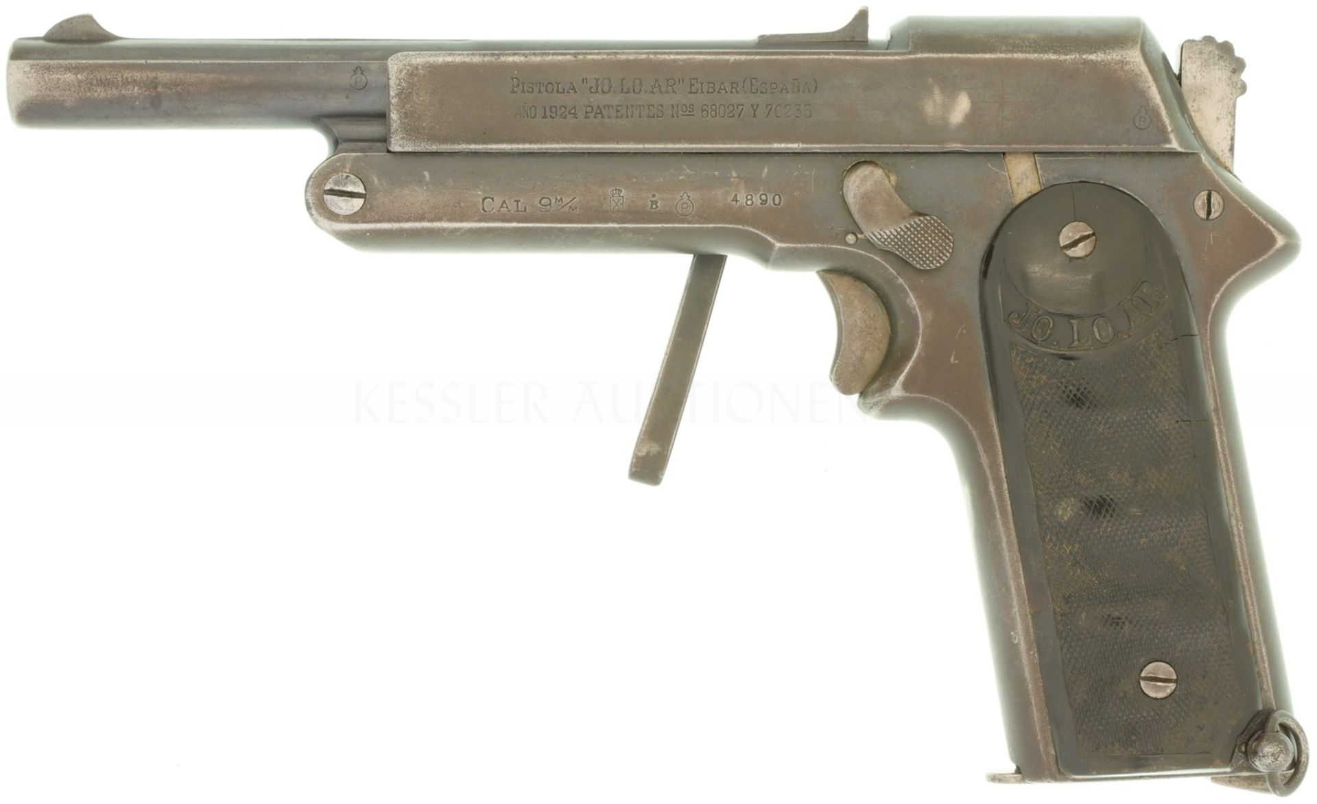 Pistole, JO.LO.AR. 1924, Einhandpistole, Kal. 9mmlargo