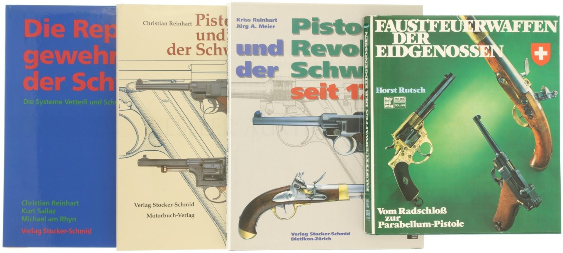 Konvolut von 4 Büchern zu Schweizer Feuerwaffen