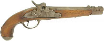 Perkussionspistole, russisch um 1840, Kal. 17.6mm