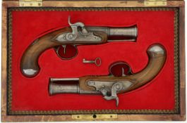 Damen-Reisepistolen-Paar, Perkussion, Kal. 13mm