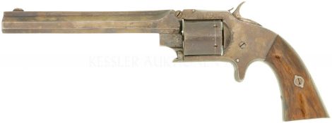 Revolver, belgische Kopie des S&W Revolvers Model No. 2, Old Model, Hersteller Meyers Liége, Kal. .3