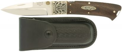 Custom Lockback Folding Knife, Harvey Mc Burnette, Eagle Nest, N.M.