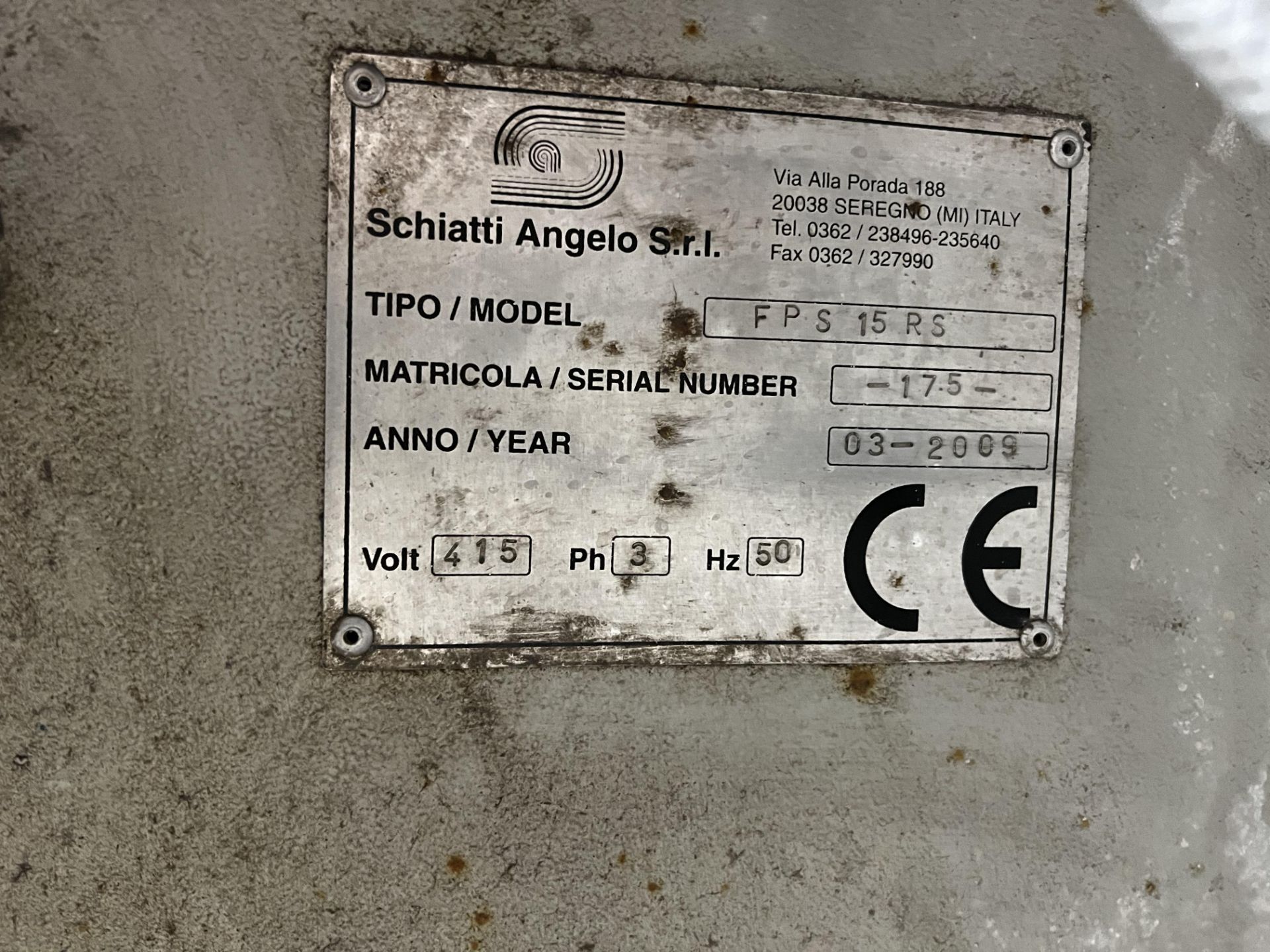 Schiatti Angelo Model FPS 15 RS Straight Line Grinding Machine - Image 9 of 10