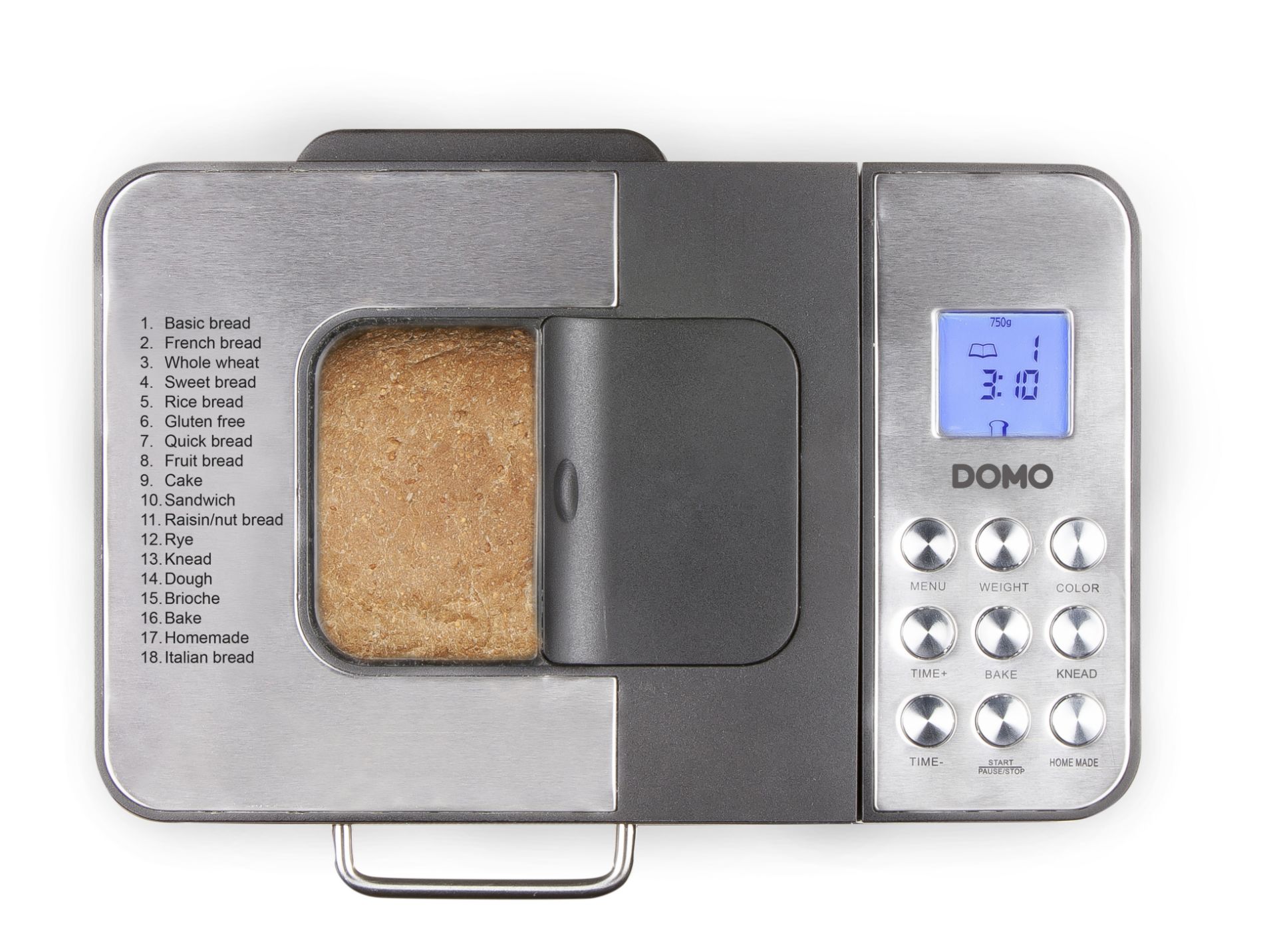 DOMO Bread Maker 500-750-1000g SS - Image 7 of 9