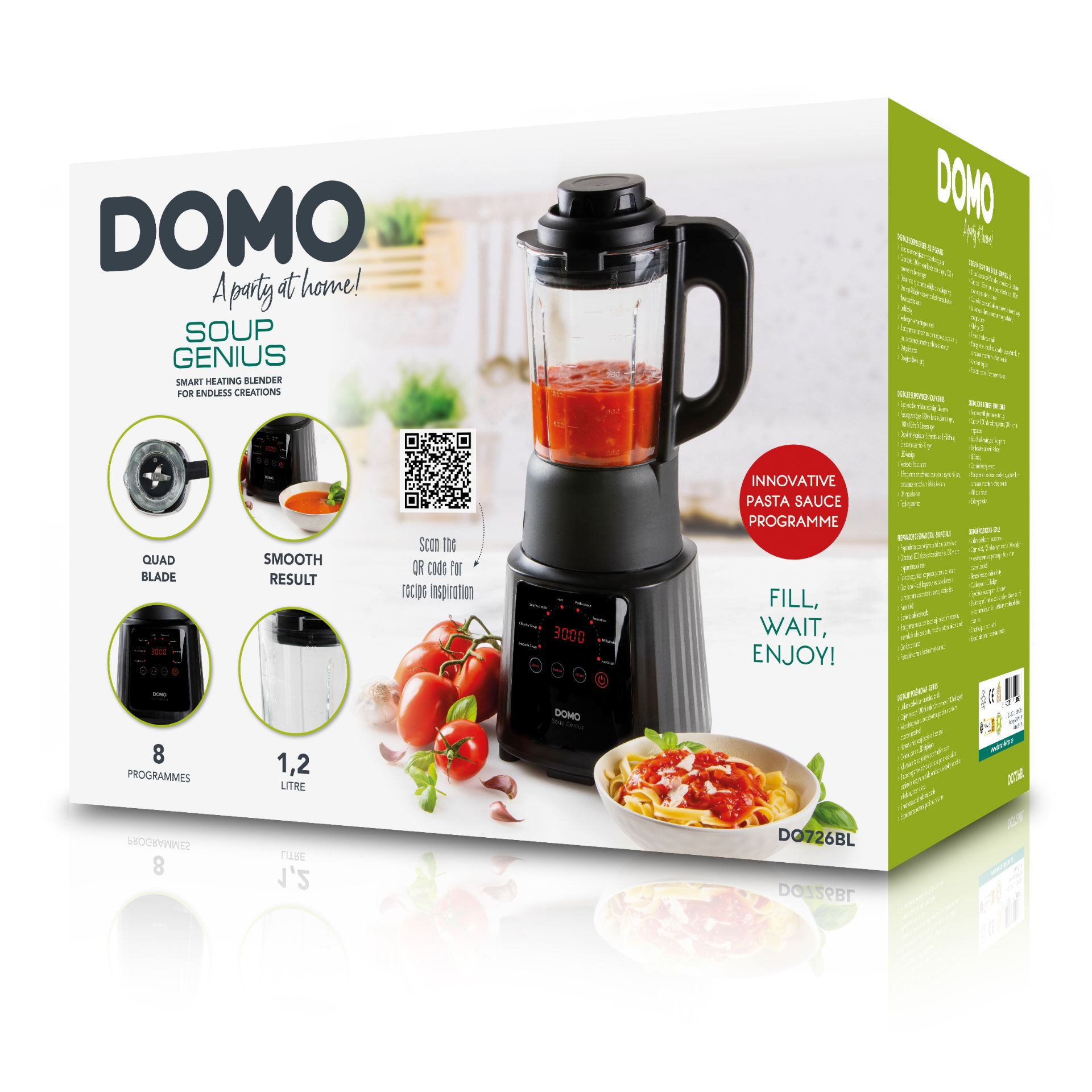 3 x DOMO Digital Soup/Blender 1.2L Smoothy Maker RRP £ 140 each - Image 4 of 9