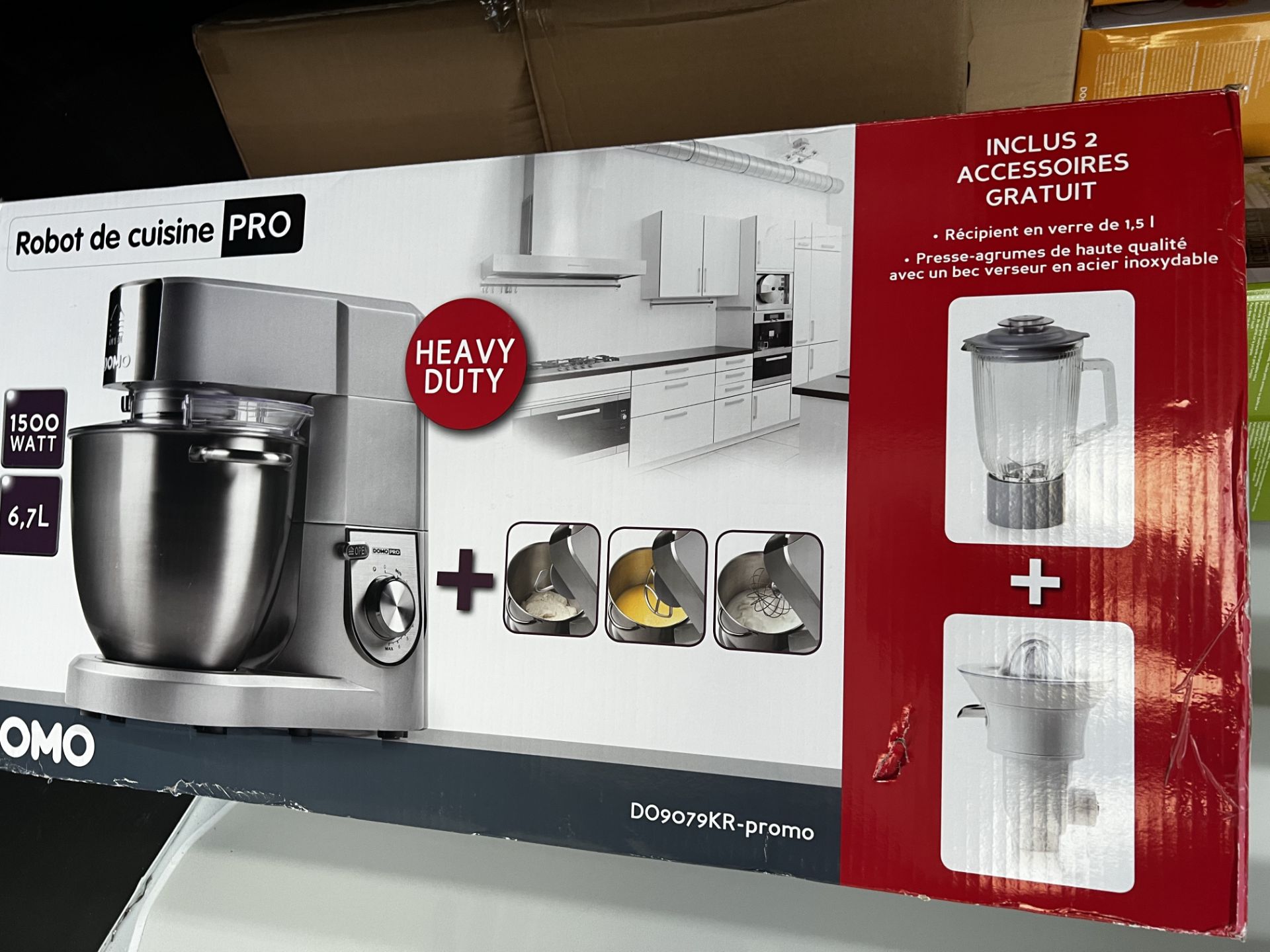 DOMO Pro Stand Mixer 1500W 6.7L bowl RRP 450