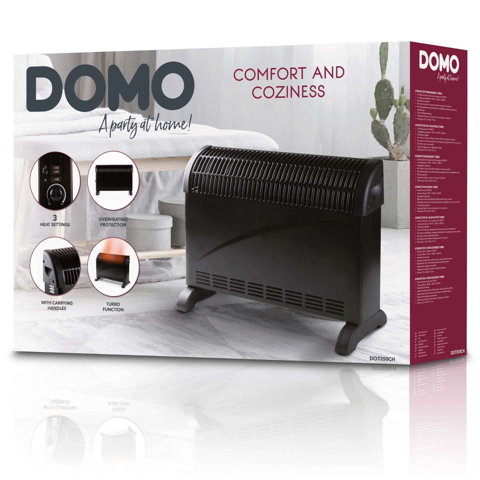 5 x DOMO Convector Heater Turbo 2000W RRP £ 55 each - Image 3 of 8
