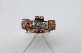 Art Decó Diamantring / GG 585