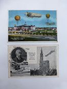 2 Postkarten "Zeppelin"