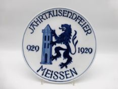 Meissen Teller 1929