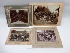 4 militärische Fotografien um 1900