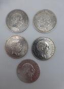 Sachsen 5 Silbermünzen