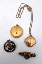 4 Teile Jugendstil Schmuck