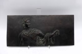 Flache Bronzeplatte (?) Apollo von Belvedere