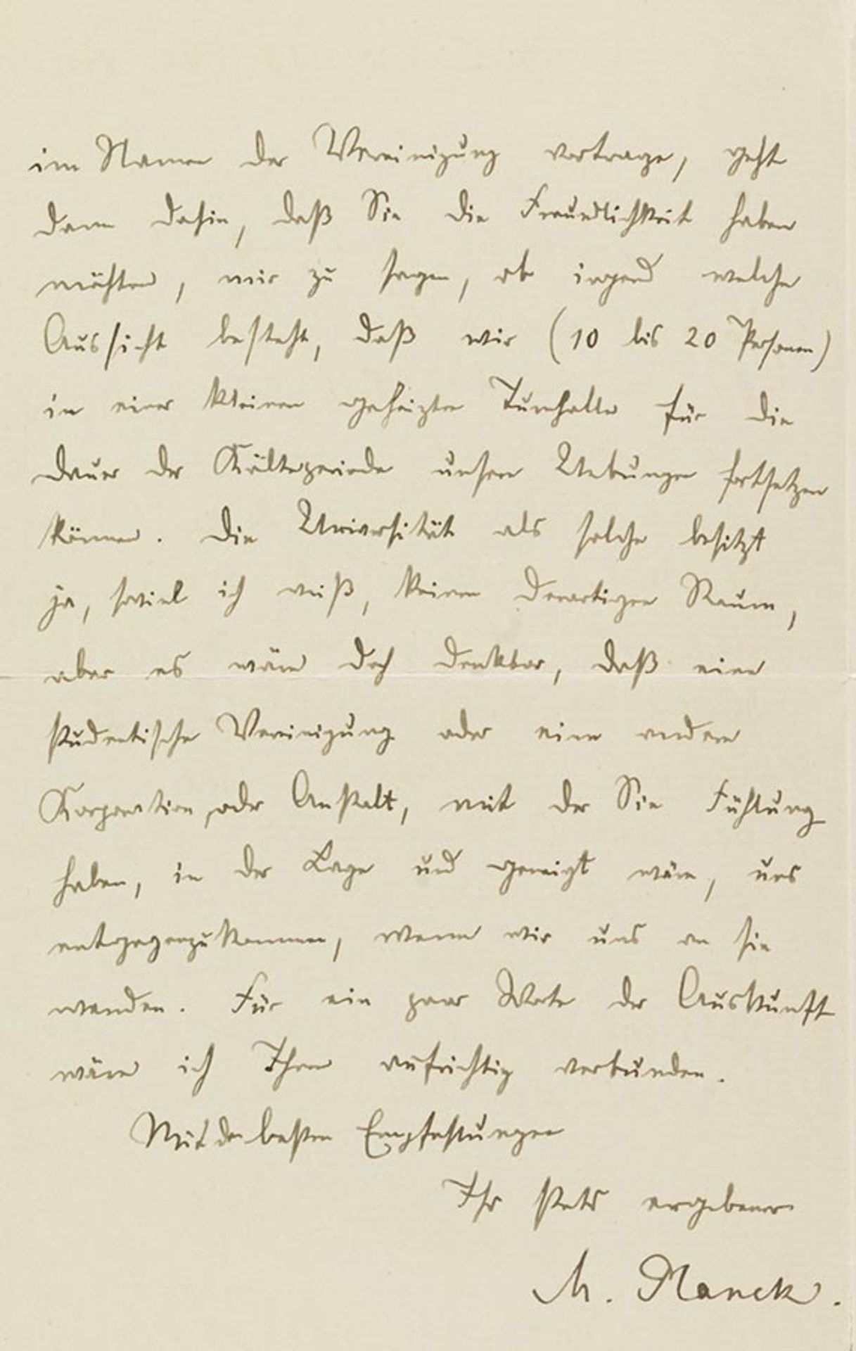 Max Planck, Eigenhändiger Brief mit Unterschrift. Berlin-Grunewald, 13. Oktober 1917.