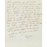 Charles Baudelaire, Eigenhändiger Brief mit Unterschrift '