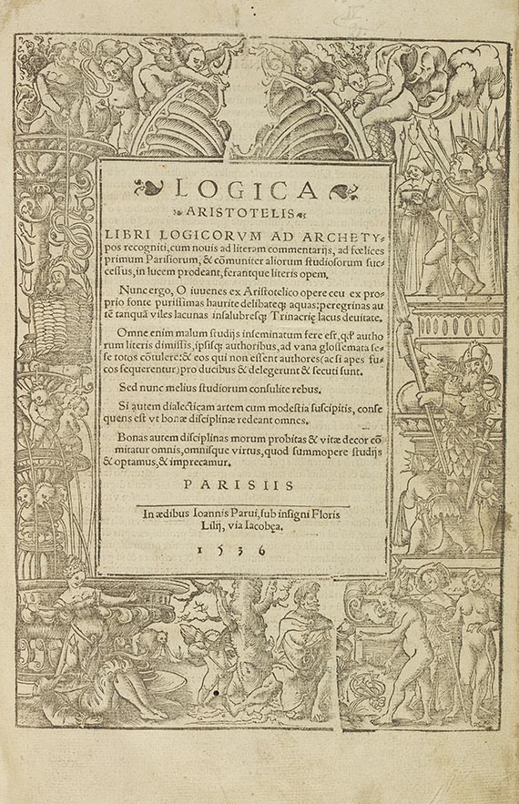 Aristoteles, Logica. Libri logicorum ad archetypos recogniti