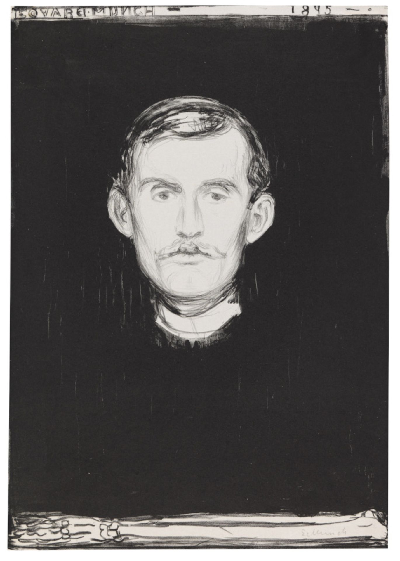 Edvard Munch 1863 Loyten - 1944 Ekely bei Oslo Selbstporträt. 1895. Lithografie. Woll 37 II (von