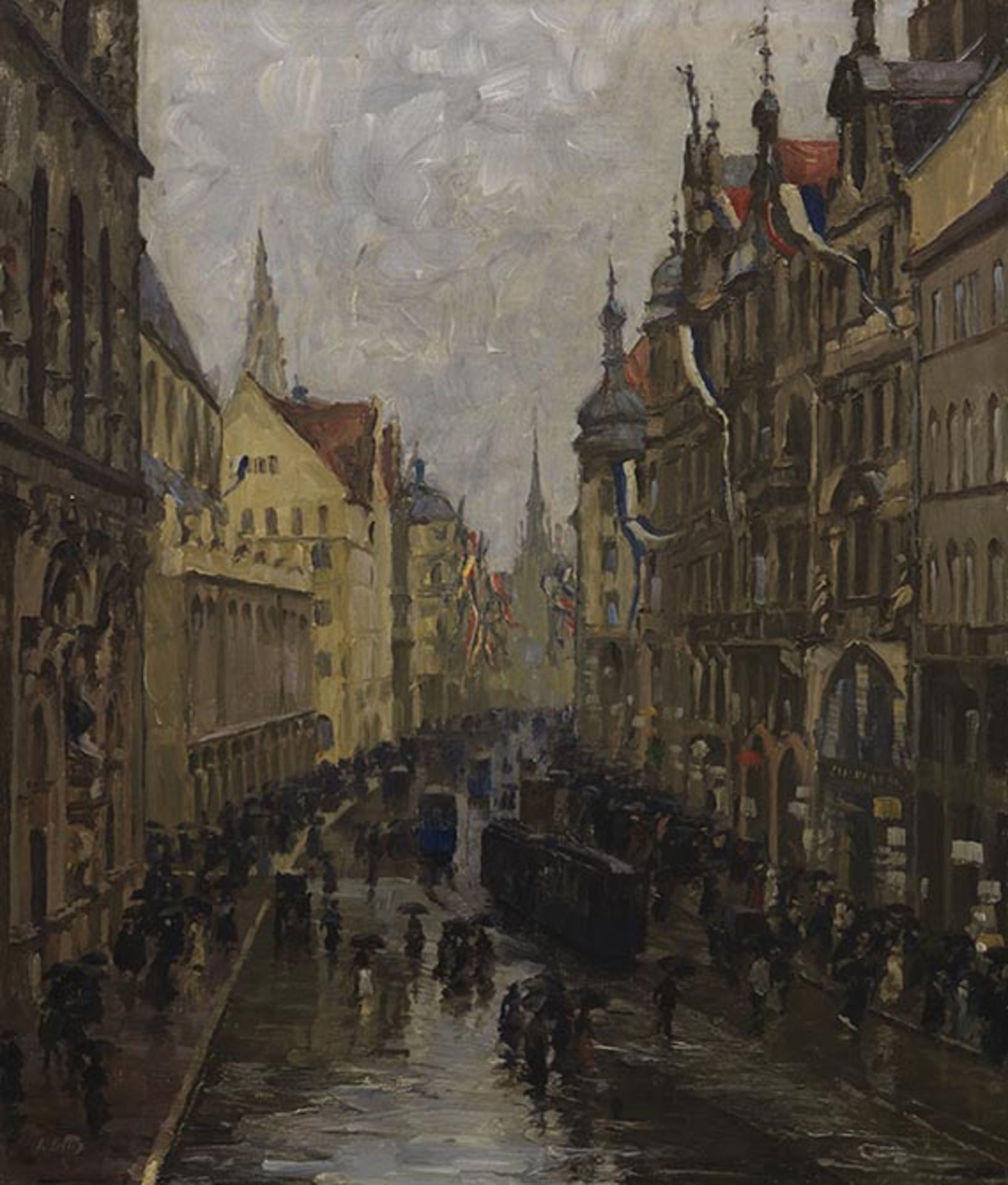 Charles (Karl) Vetter 1858 Kahlstädt bei Scheidemühl - 1941 München Kaufingerstraße in München. Um