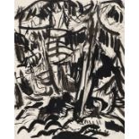 Ernst Ludwig Kirchner 1880 Aschaffenburg - 1938 Davos Waldstück am Bach im Sertigtal. 1923.