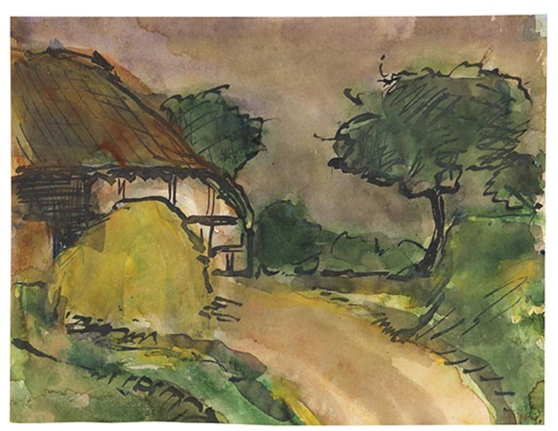 Emil Nolde 1867 Nolde/Nordschleswig - 1956 Seebüll/Schleswig-Holstein Landschaft, Insel Alsen.