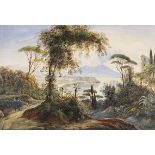 Johann Jakob Wolfensberger 1797 Rumlikon - 1850 Zürich Ansicht von Neapel mit dem Golf und dem Vesuv