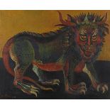 Josef Scharl 1896 München - 1954 New York Apokalyptisches Tier (Apocalyptic Beast). 1938. Öl auf