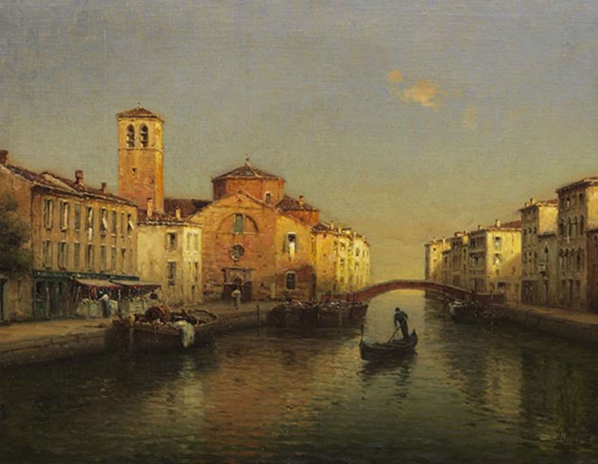 Antoine Bouvard 1875 Saint-Étienne - 1957 Écouen Venezianischer Kanal. Um 1935-1940. Öl auf