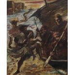 Lovis Corinth 1858 Tapiau/Ostpreußen - 1925 Zandvoort (Niederlande) Frauenraub. 1918. Öl auf Holz.