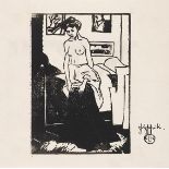 Ernst Ludwig Kirchner 1880 Aschaffenburg - 1938 Davos Sich entkleidendes Mädchen - Das Modell 1.