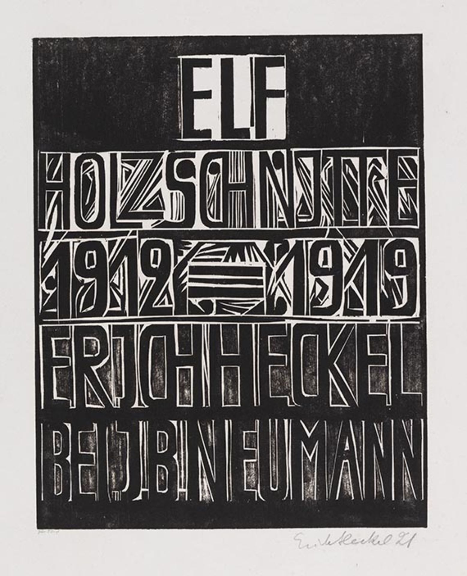 Erich Heckel 1883 Döbeln/Sachsen - 1970 Radolfzell/Bodensee Elf Holzschnitte, 1912-1919, Erich