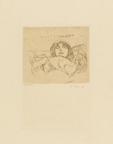 Edvard Munch 1863 Loyten - 1944 Ekely bei Oslo Junge Frau. 1896. Radierung mit Plattenton. Schiefler