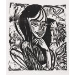 Ernst Ludwig Kirchner 1880 Aschaffenburg - 1938 Davos Fehmarnmädchen. 1913. Holzschnitt. Gercken 614