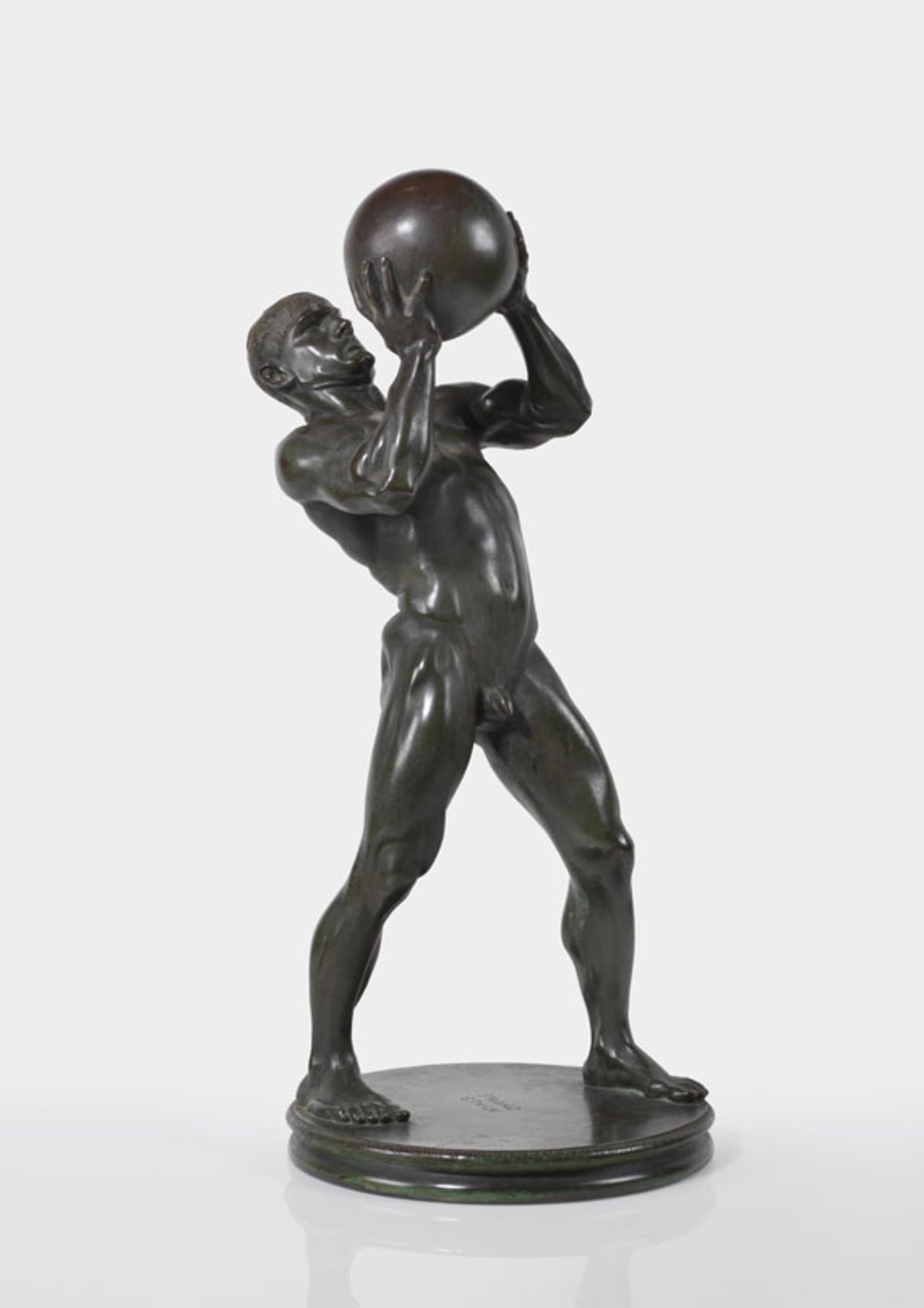 Franz von Stuck 1863 Tettenweis - 1928 München Athlet. 1890/1892. Bronze mit schwarzgrüner Patina.