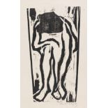 Karl Schmidt-Rottluff 1884 Rottluff bei Chemnitz - 1976 Berlin Toilette. 1909. Holzschnitt. Schapire