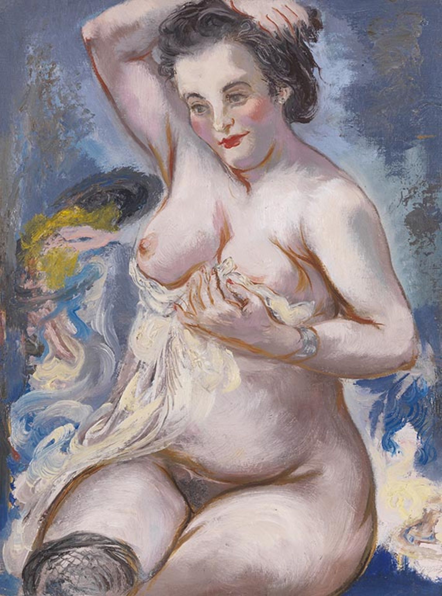 George Grosz 1893 Berlin - 1959 Berlin Eva Grosz. Um 1940. Öl auf Leinwand, auf Karton aufgezogen.