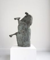 Fritz Koenig 1924 Würzburg - 2017 Ganslberg Poseidon. 1963/64. Bronze mit grau - grüner Patina.