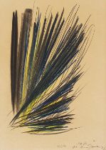 Hans Hartung 1904 Leipzig - 1989 Antibes P 1959-104. 1959. Graphit und farbige Pastell. Rechts unten