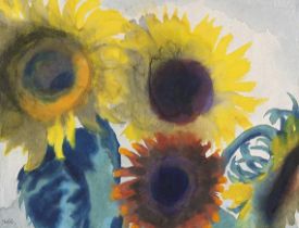 Emil Nolde 1867 Nolde/Nordschleswig - 1956 Seebüll/Schleswig-Holstein Sonnenblumen. 1935/1940.