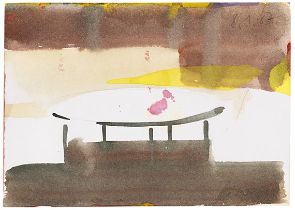 Gerhard Richter 1932 Dresden - lebt und arbeitet in Köln Tisch (8.1.87). 1987. Aquarell und