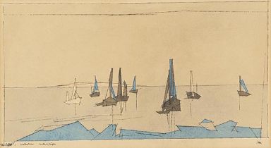 Lyonel Feininger 1871 New York - 1956 New York Bretonische Sardinenfänger. 1931. Aquarell und