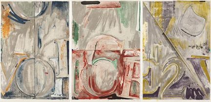 Jasper Johns 1930 Augusta - lebt und arbeitet in New York Voice II. 1982. 3 Farblithografien. ULAE