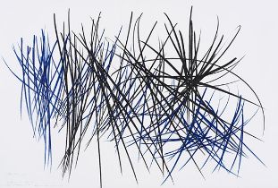 Hans Hartung 1904 Leipzig - 1989 Antibes P-1961-72. 1961. Farbige Ölkreide. Links unten signiert und