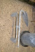 Galvanised boat anchor, height approx 80cm