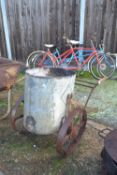 Vintage wheeled water bowser