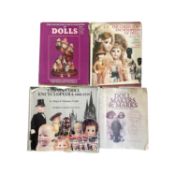 A mixed lot of four doll encyclopaedias, including one hard to find example and identification